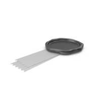 Silver Ribbon with Wax Stamp PNG & PSD Images