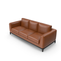Sofa Light Brown Leather PNG & PSD Images