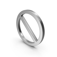 Prohibition Symbol Silver PNG & PSD Images