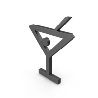 Bar Glass Symbol Black PNG & PSD Images