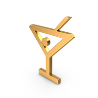 Bar Glass Symbol Gold PNG & PSD Images