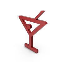 Bar Glass Symbol Red PNG & PSD Images