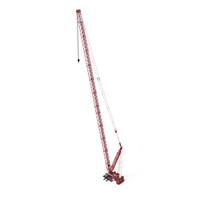 Liebherr LR 1600 2 HSDB 144m Red With White Cabin PNG & PSD Images