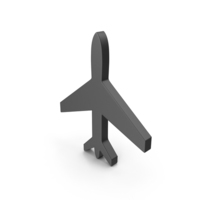 Plane Symbol Black PNG & PSD Images