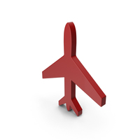 Plane Symbol Red PNG & PSD Images