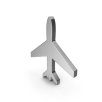 Plane Symbol Silver PNG & PSD Images