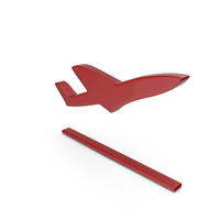 Plane Take Off Symbol Red PNG & PSD Images