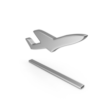 Plane Take Off Symbol Silver PNG & PSD Images
