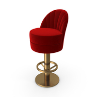 Essential Home Gable Bar Chair Velvet Red PNG & PSD Images