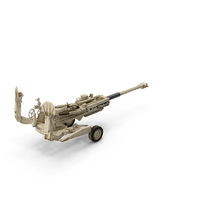 155mm M777 Howitzer Desert Towing Position PNG & PSD Images