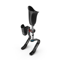 Above Knee and Below Knee Fitness Prosthetics Set PNG & PSD Images