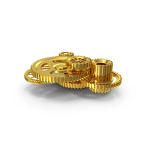 Abstract Gold Gear Mechanism PNG & PSD Images