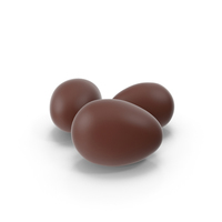 3 Chocolate Eggs PNG & PSD Images