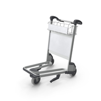 Airport Luggage Trolley Empty PNG & PSD Images
