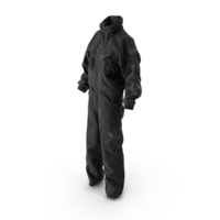 Women's Winter Sport Coverall Black PNG & PSD Images