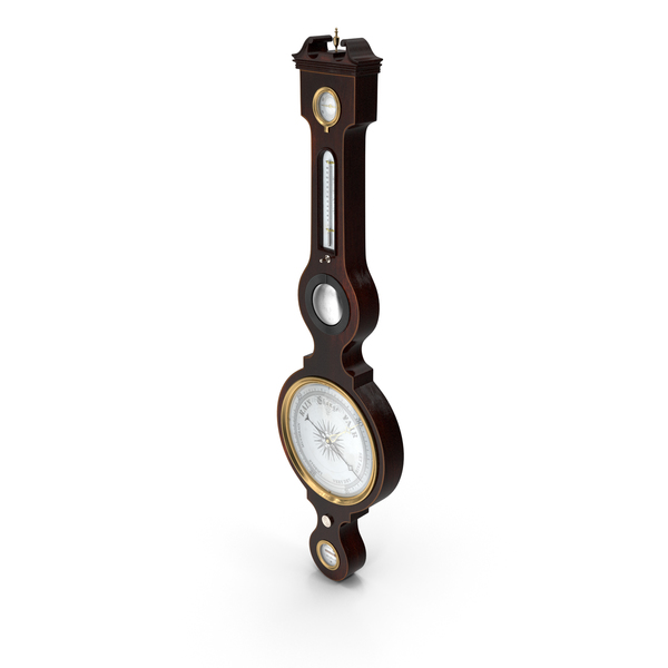 Antique Mahogany Barometer PNG & PSD Images
