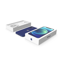 Apple iPhone 12 Unboxed Blue PNG & PSD Images