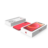 Apple iPhone 12 Unboxed Product RED PNG & PSD Images
