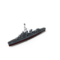 USS Melvin DD-680 Fletcher Class Destroyer PNG & PSD Images