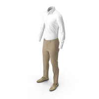 Men's Pants Shirt Shoes Beige PNG & PSD Images