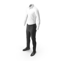 Men's Pants Shirt Shoes Black PNG & PSD Images