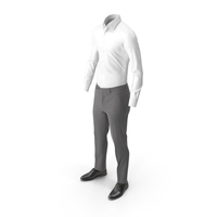 Men's Pants Shirt Shoes Grey PNG & PSD Images
