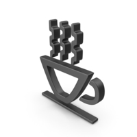 Hot Cup Symbol Black PNG & PSD Images