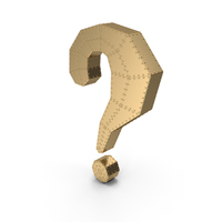 Question Mark Gold With Rivets PNG & PSD Images