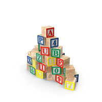 Baby Alphabet Wooden Blocks PNG & PSD Images