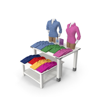 Womens Long Sleeved Shirt Display Tables PNG & PSD Images