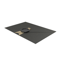 Black and Gold Envelope with Gold Ribbon and Wax Seal PNG & PSD Images