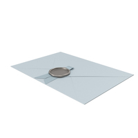 Envelope with Blue Ribbon and Wax Seal PNG & PSD Images