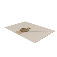 Envelope with Gold Ribbon and Wax Seal PNG & PSD Images