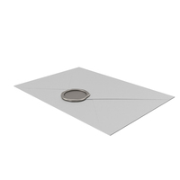 Grey Envelope with Silver Wax Seal PNG & PSD Images