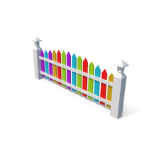 Wooden Fence Painted with Colored Paint PNG & PSD Images