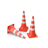 Traffic Cones Large PNG & PSD Images