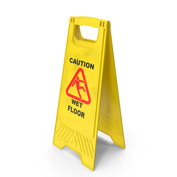 Caution Wet Floor Sign PNG & PSD Images