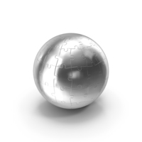 Chrome Globe Puzzle PNG & PSD Images