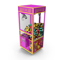 Claw Vending Machine with Toys PNG & PSD Images