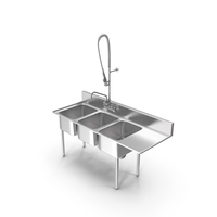 Commercial Triple Sink PNG & PSD Images