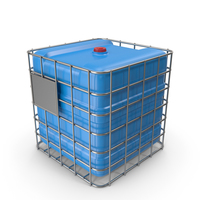 Plastic Water Tank In Cage Blue PNG & PSD Images