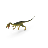 Compsognathus Dinosaur Run Pose PNG & PSD Images