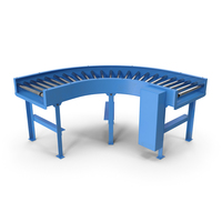 Curved Roller Conveyor PNG & PSD Images