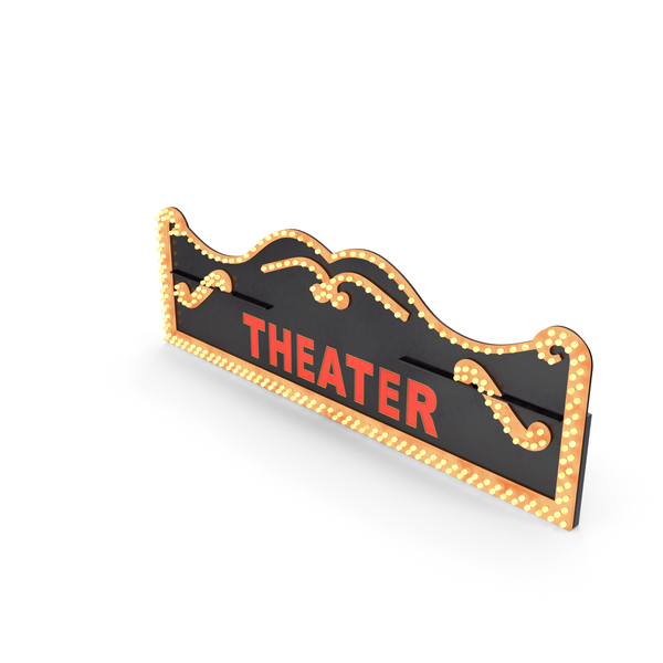 Decorative Theater Sign PNG & PSD Images