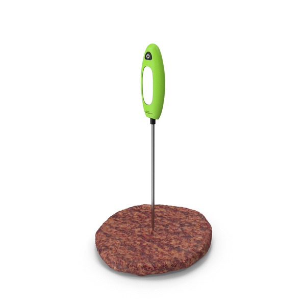 Digital Food Thermometer with Hamburger PNG & PSD Images