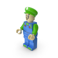 Luigi Lego Figure PNG & PSD Images