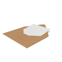 Craft Envelope with Paper Card PNG & PSD Images