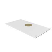 White Envelope with Gold Sticker PNG & PSD Images