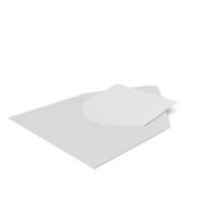 White Envelope with Paper Card PNG & PSD Images
