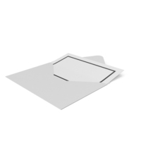 White Envelope with Paper PNG & PSD Images